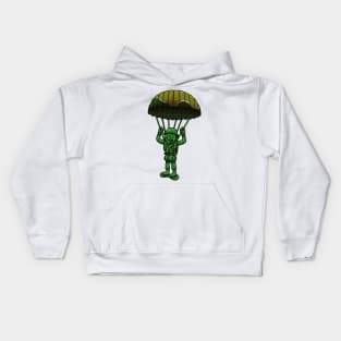 Green Military Soldier Toy With Parachute Kids Hoodie